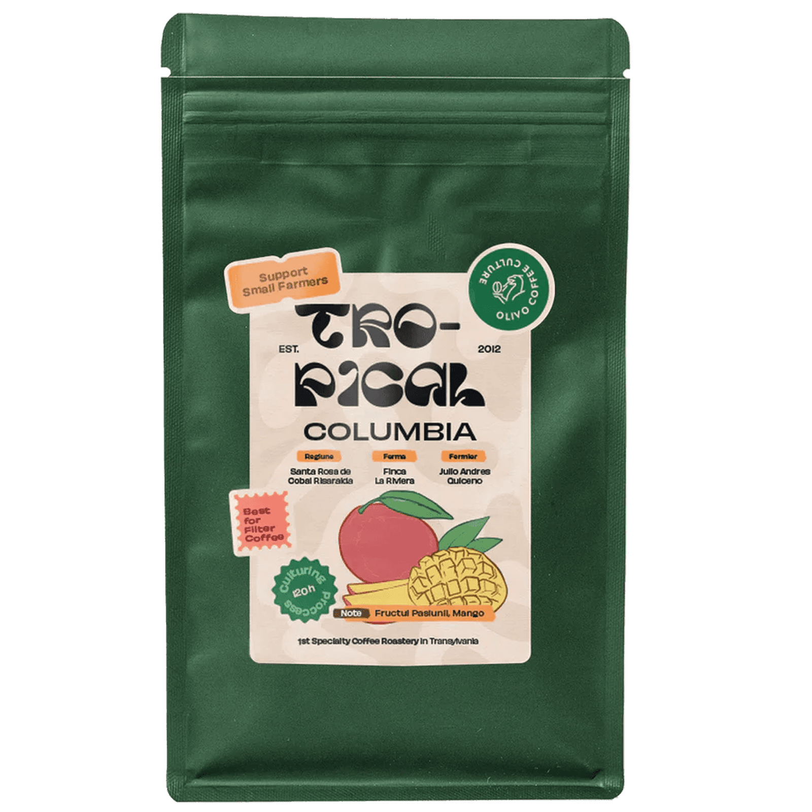 Olivo Coffee Culture Rumunia Kolumbia Tropical Mango cofermented
