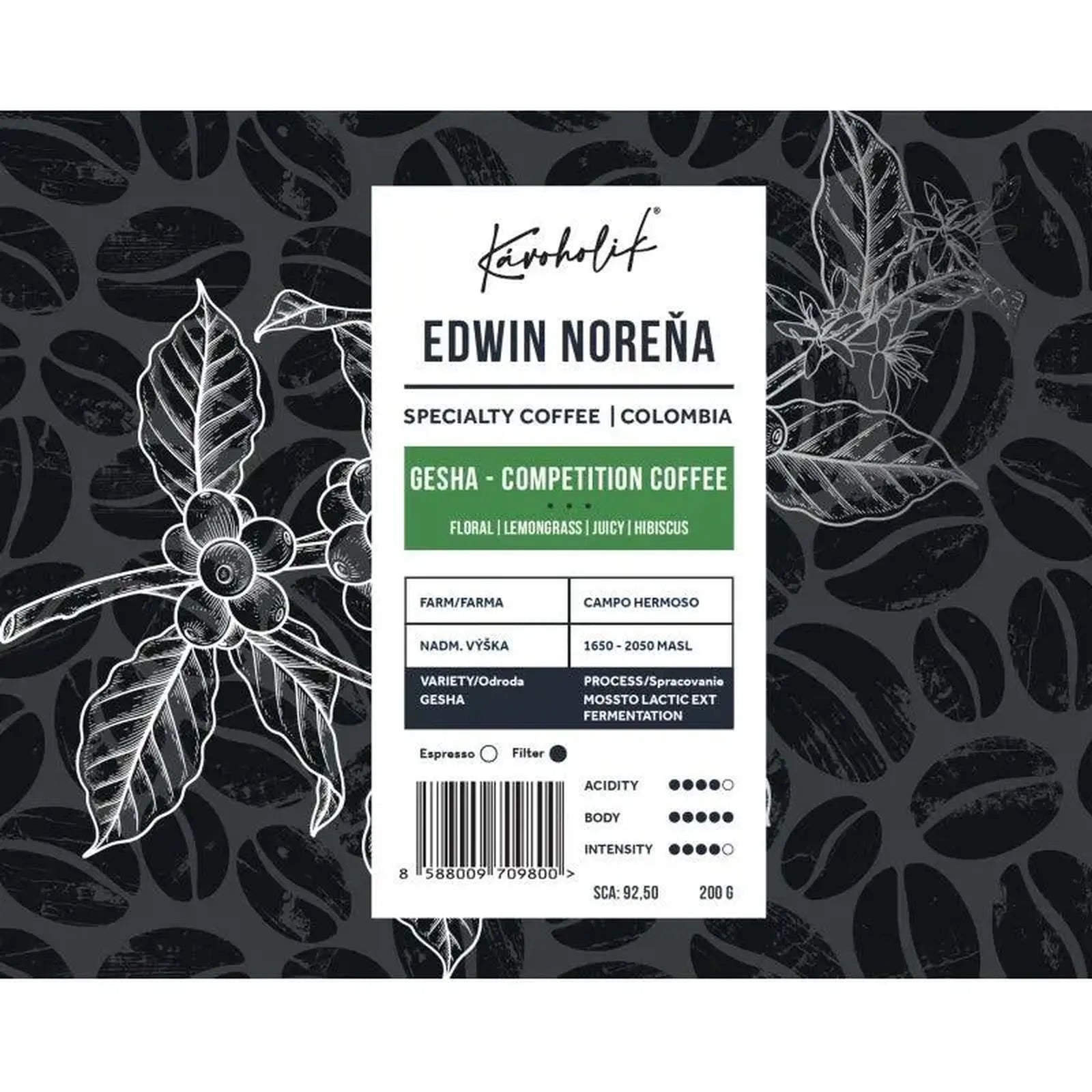 Kavoholik Kolumbia Gesha Norena Competition Coffee