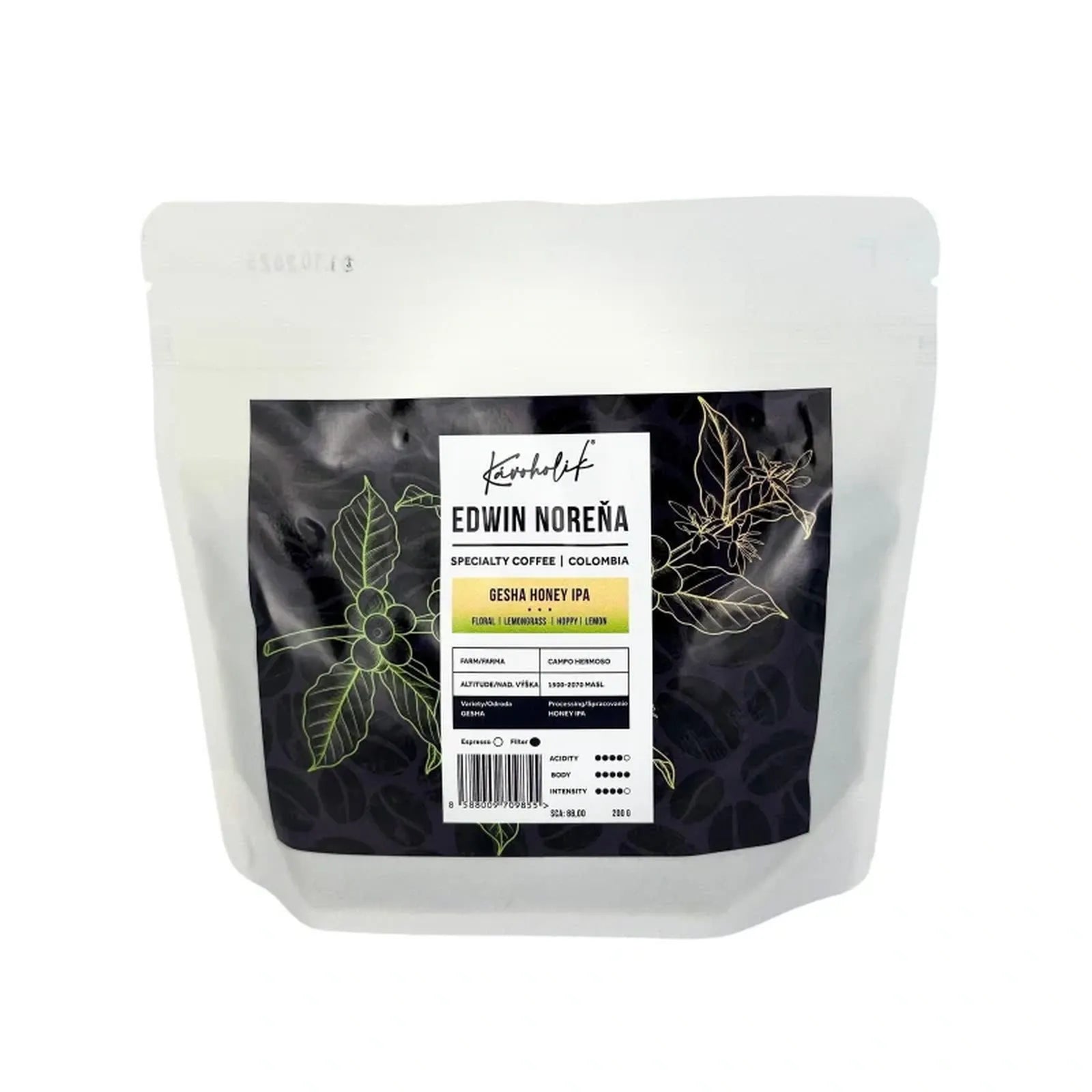 Kavoholik Kolumbia Norena Gesha Honey IPA cofermented