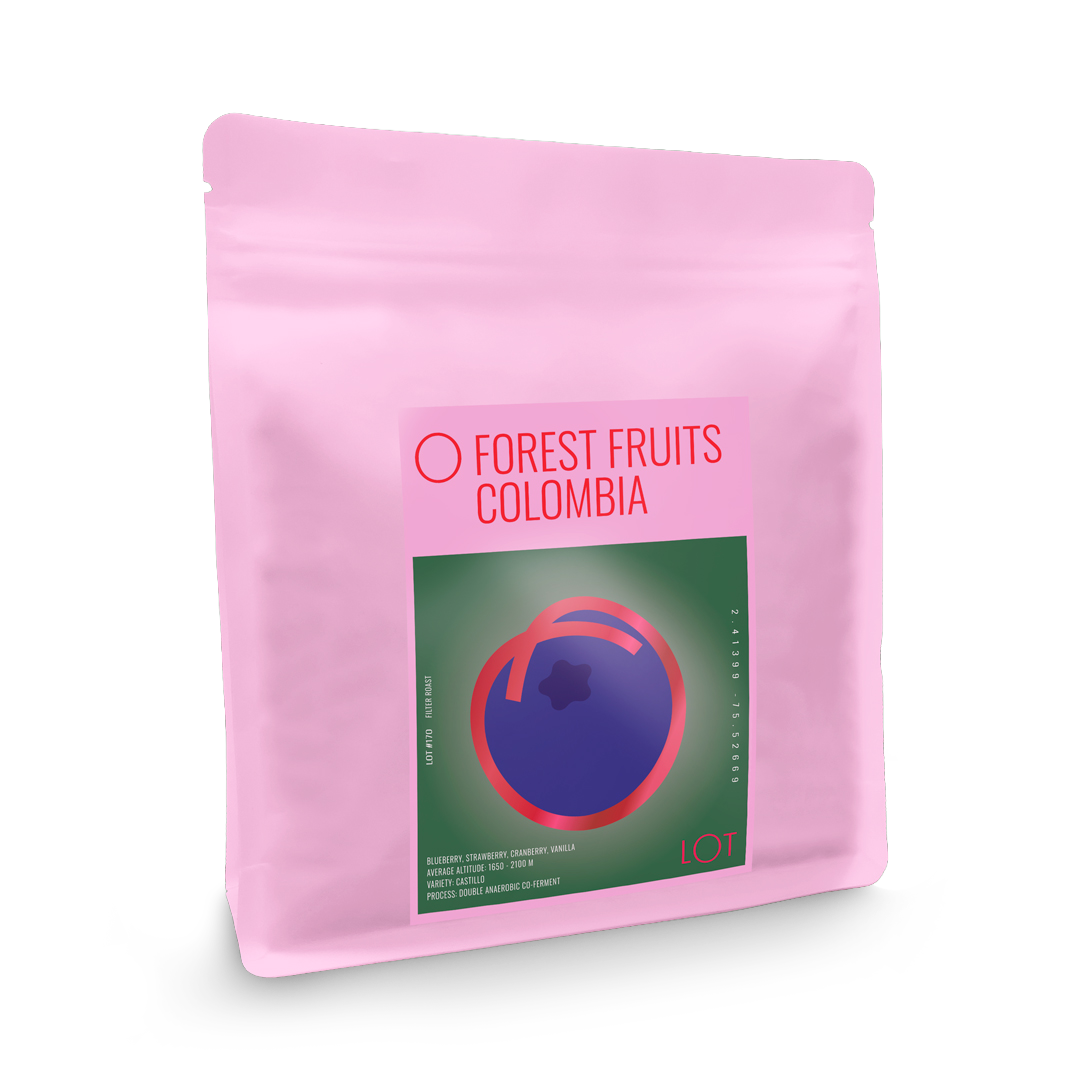 Kawa specialty Kolumbia Forest Fruits Co-fermented – LOT | borówki, truskawki, maliny, wanilia