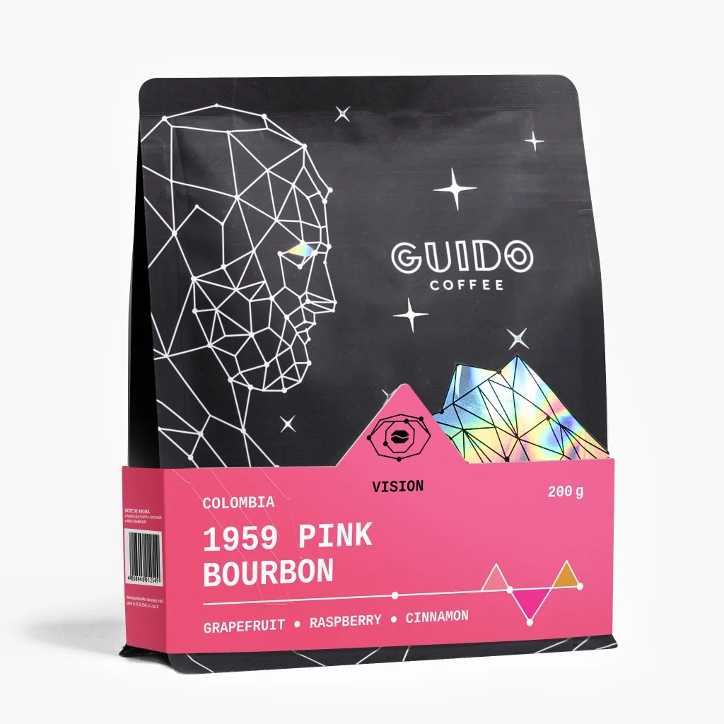 Kawa specialty Kolumbia 1959 Pink Bourbon – Guido | grejpfrut, cynamon, malina