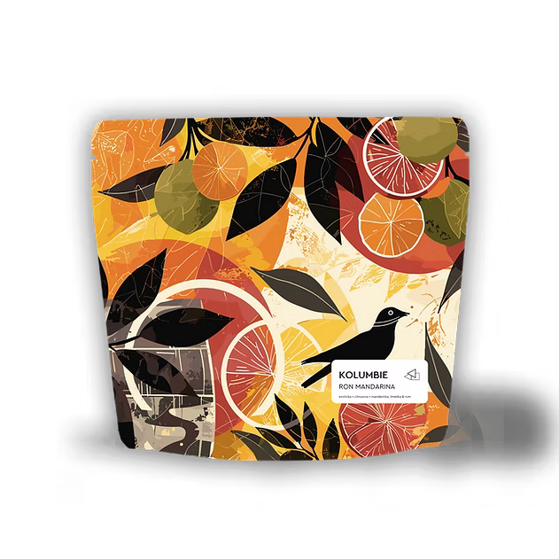 Kawa specialty Kolumbia Ron Mandarina Barrel Aged Tabí Cofermented – Jedno Kafe | mandarynka, rum, czekolada