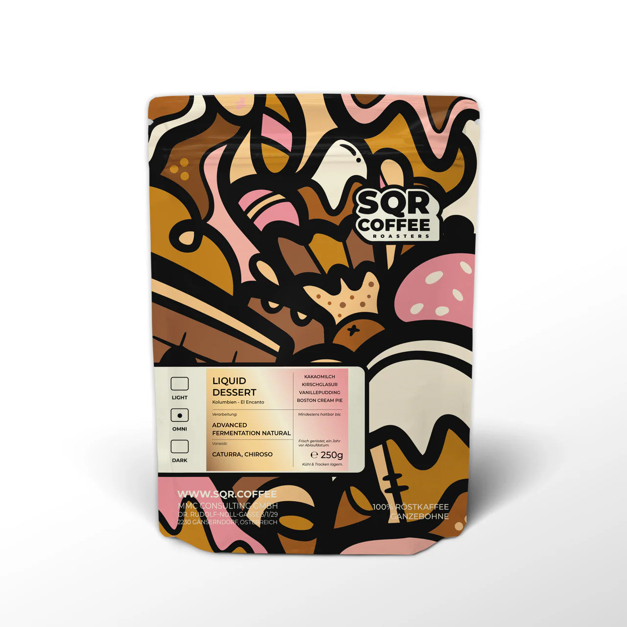 Kawa specialty Kolumbia Liquid Dessert Creme Brulee Chiroso – SQR | pudding waniliowy, likier wiśniowy, mleczna czekolada