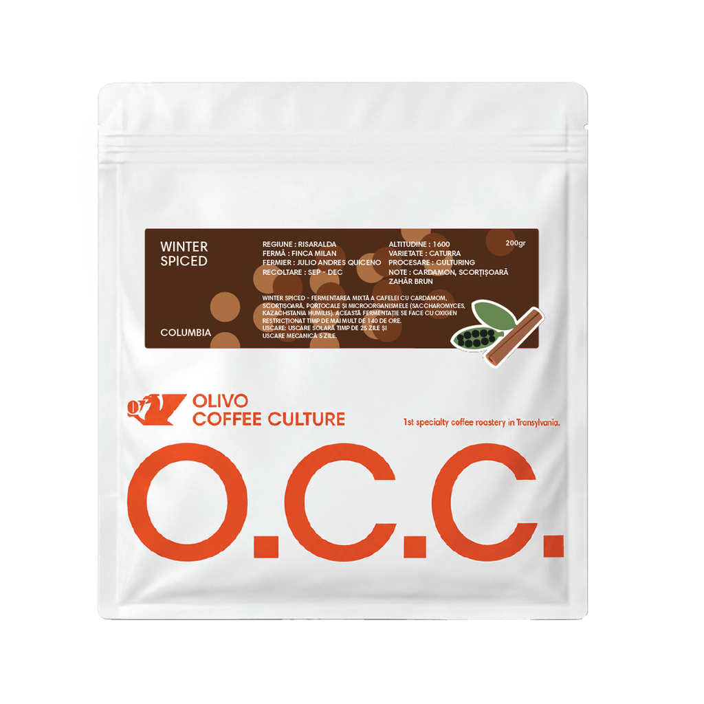 Kawa specialty Kolumbia Winter Spiced – Olivo Coffee Culture | kardamon, cynamon, brązowy cukier