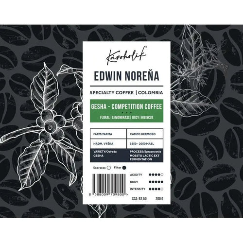 Kawa specialty Kolumbia Gesha Edwin Norena Competition – Kavoholik | trawa cytrynowa