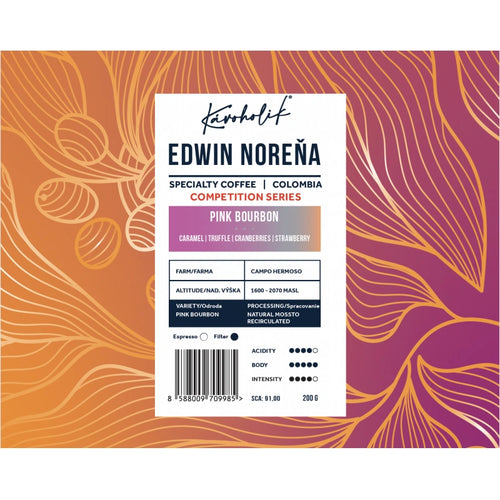 Kawa specialty Kolumbia Pink Bourbon Norena Competition – Kavoholik | karmel, kwiaty