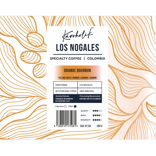 Kawa specialty Kolumbia Los Nogales Lawenda Orange Bourbon – Kavoholik | lawenda, jaśmin