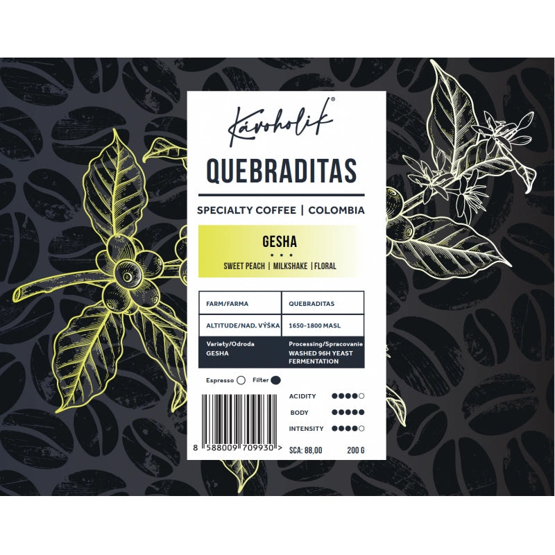 Kavoholik Colombia Quebraditas Gesha Washed Yeast Fermentation