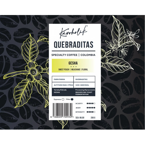 Kawa specialty Kolumbia Quebraditas Gesha Yeast Washed – Kavoholik | fermentacja drożdżowa