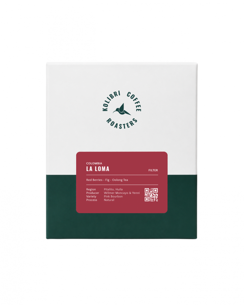 Kawa specialty Kolumbia La Loma Pink Bourbon Natural – Kolibri | czerwone jagody, figi, oolong