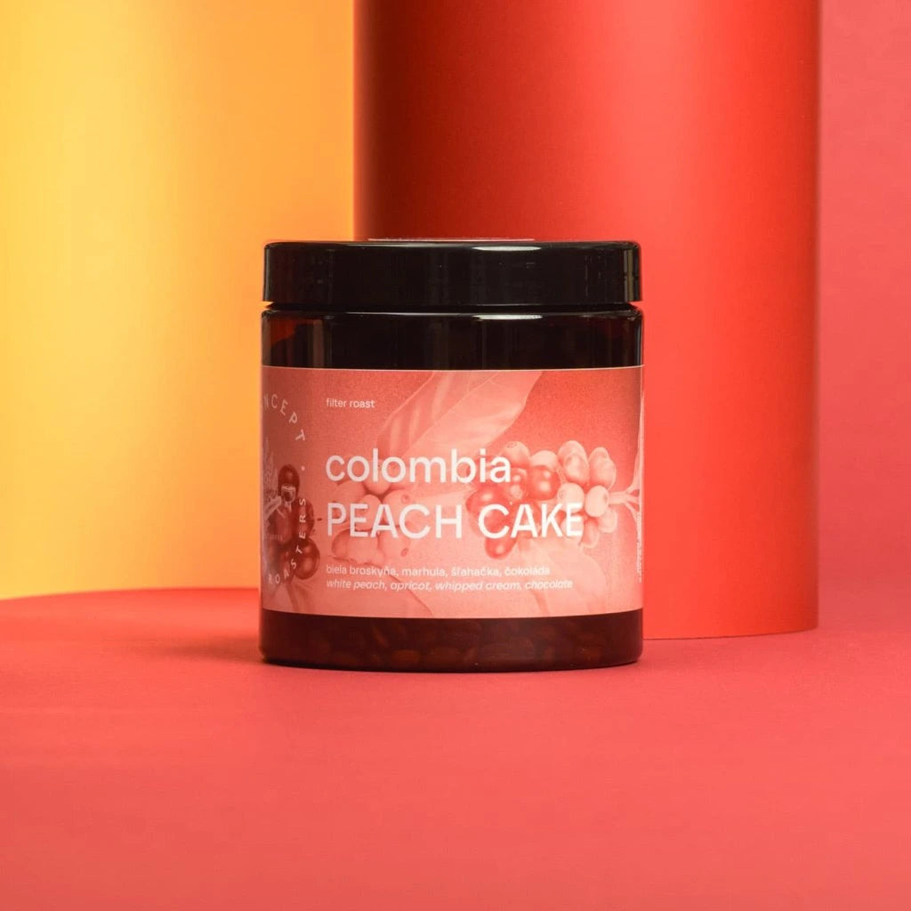 Kawa specialty Kolumbia Peach Cake Honey Cofermented – Concept Coffee | brzoskwinia, morela, czekolada